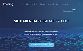 Konzeption, Design, Rebranding und Entwicklung Webseite knooing GmbH - Webdesign München