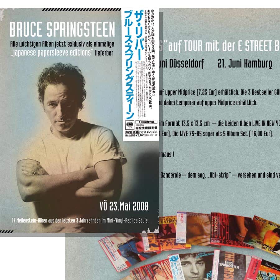 Layout und Design Salesfolder Bruce Springsteen