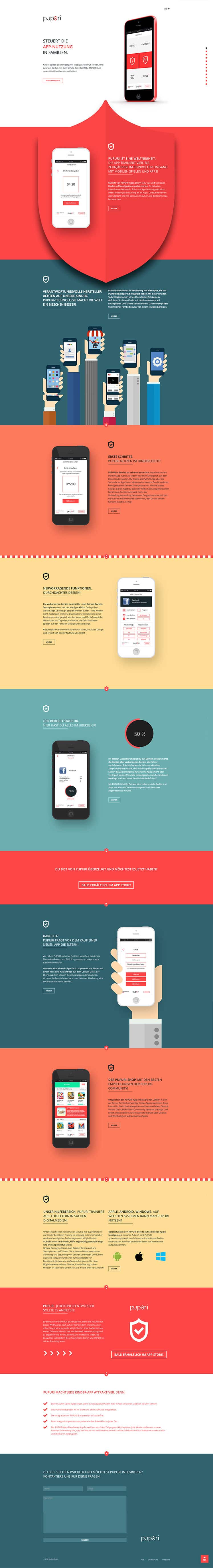 Webdesign und UI Design - App Pupuri
