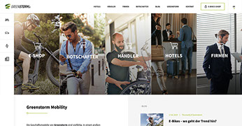 Konzeption, Design und Entwicklung Greenstorm Webseite- Webdesign München