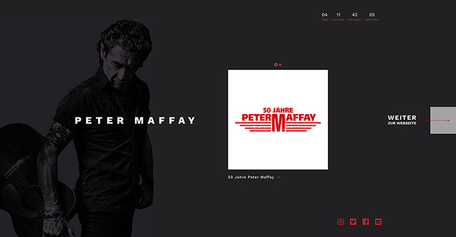 Konzeption, Design und Entwicklung Peter Maffay - Webdesign München
