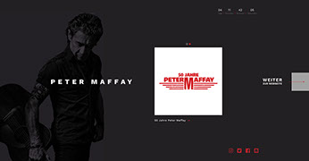 Konzeption, Design und Entwicklung Peter Maffay Webseite- Webdesign München