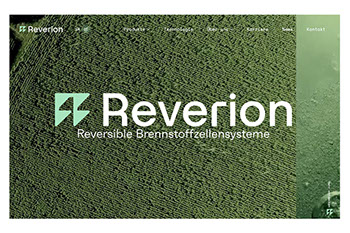 Webdesign und technische Umsetzung der Website für Reverion mit animierten Elementen und interaktiver Scroll-Experience