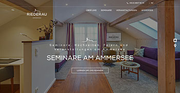 Konzeption, Design und Entwicklung Seminarzentrum Ammersee