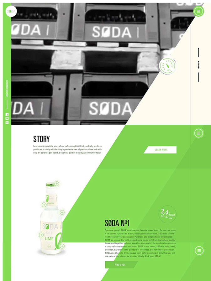 Webdesign und Entwicklung der Webseite für den Kultdrink SOEDA