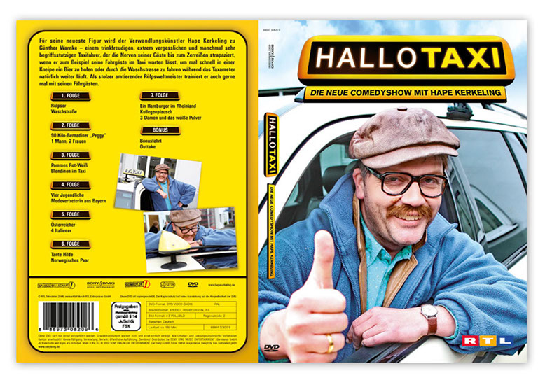 Konzept, Design DVD Cover Hallo Taxi