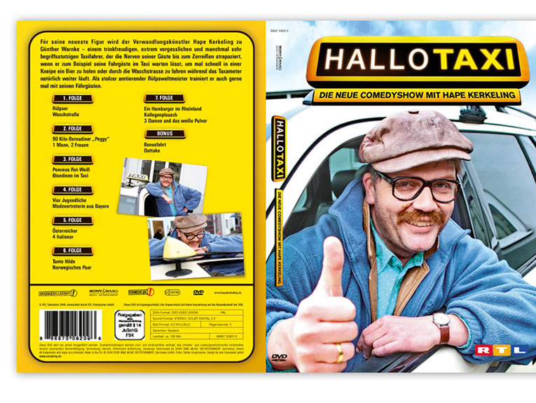 Konzept, Design DVD Cover Hallo Taxi
