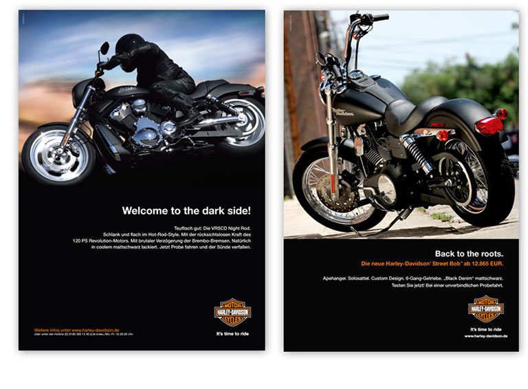 Design Anzeigen Harley Davidson