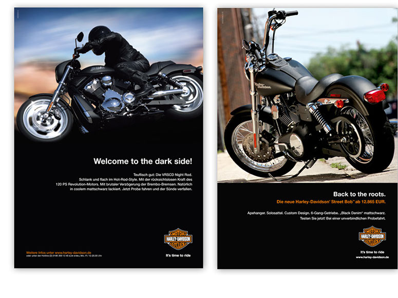 Design Anzeigen Harley Davidson