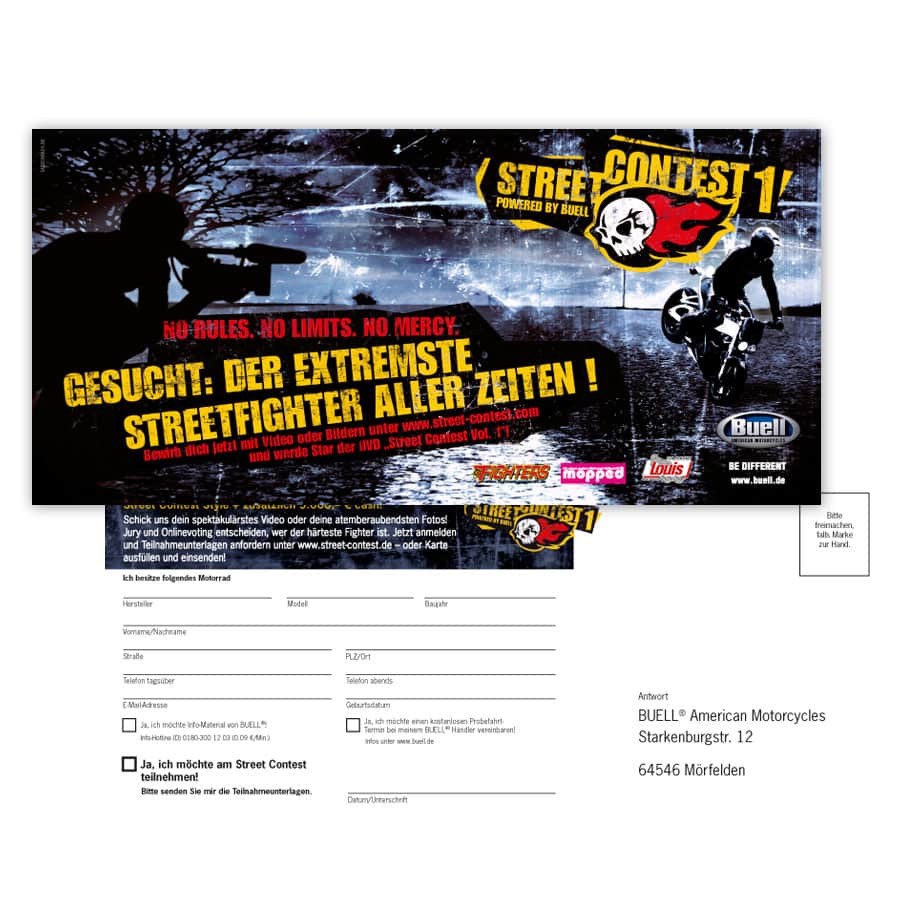 Design Anzeige Street Contest Buell