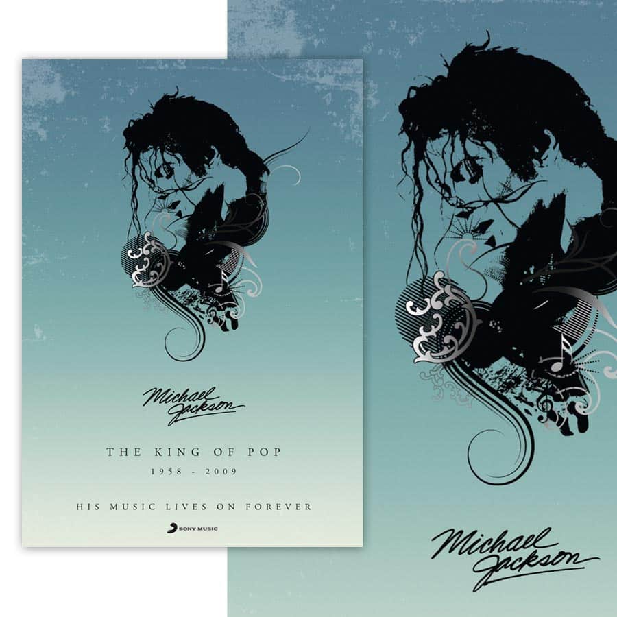 Design Todesanzeige Sony Music - Michael Jackson