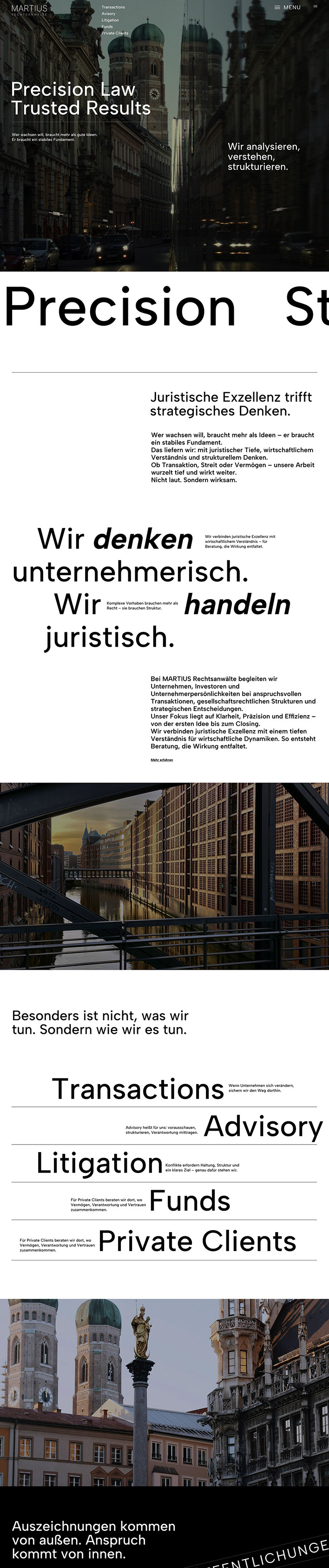 Website, Digital Branding und GSAP - MARTIUS Anwälte